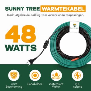 Kabel grzewczy przeciw mrozowi - wąż grzewczy - 8 metrów