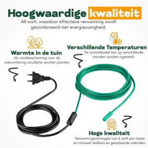 Kabel grzewczy przeciw mrozowi - wąż grzewczy - 8 metrów